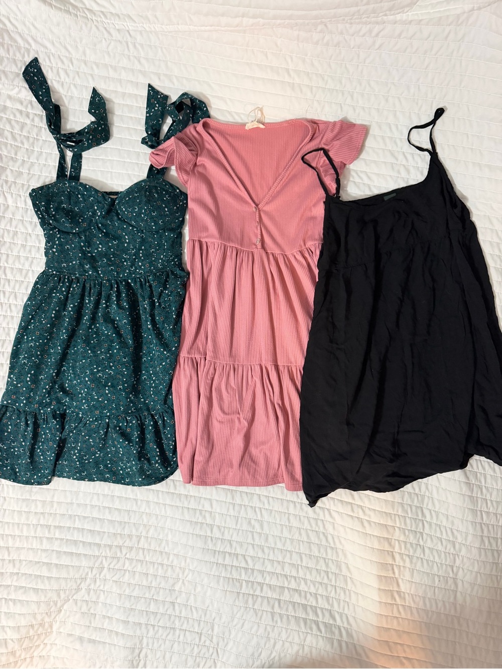 wild fable Pink Ribbed Tiered Short Dress